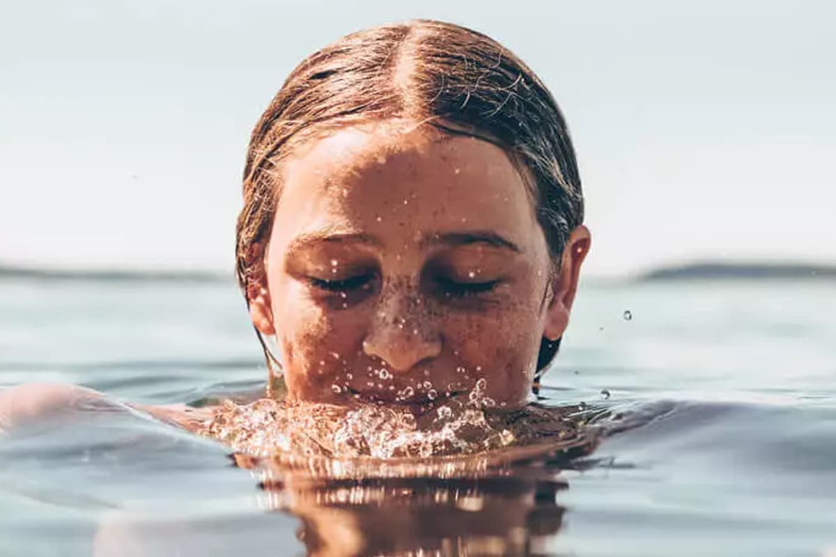 debt woman in water